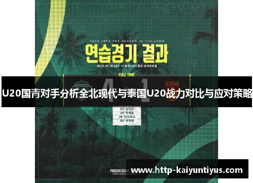 U20国青对手分析全北现代与泰国U20战力对比与应对策略 U20国青对手分析全北现代与泰国U20战力对比与应对策略