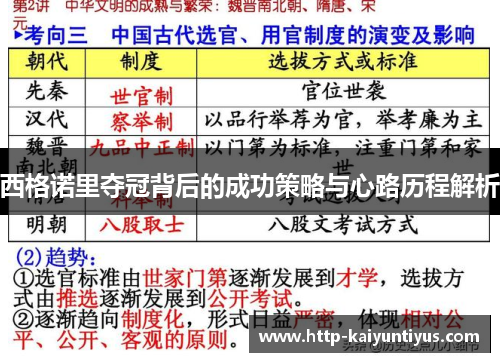 西格诺里夺冠背后的成功策略与心路历程解析